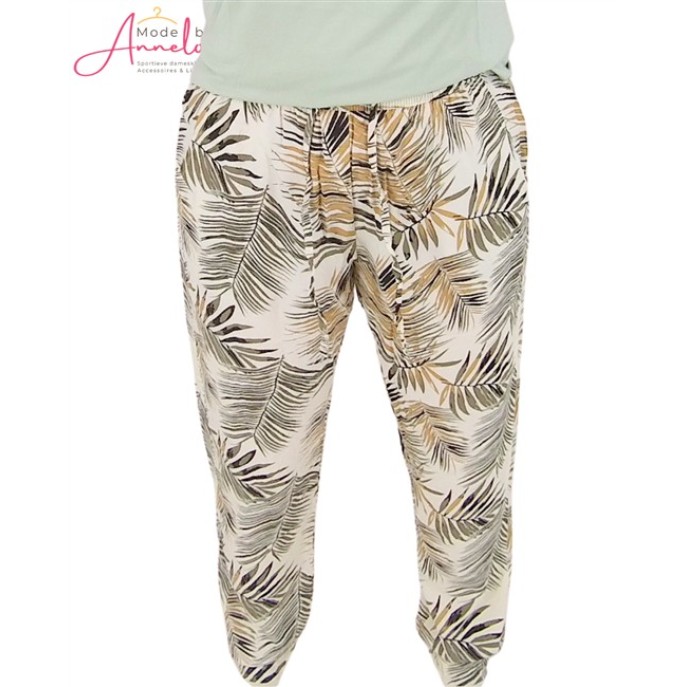 Blue Seven Broek lang print dessin wit 186195